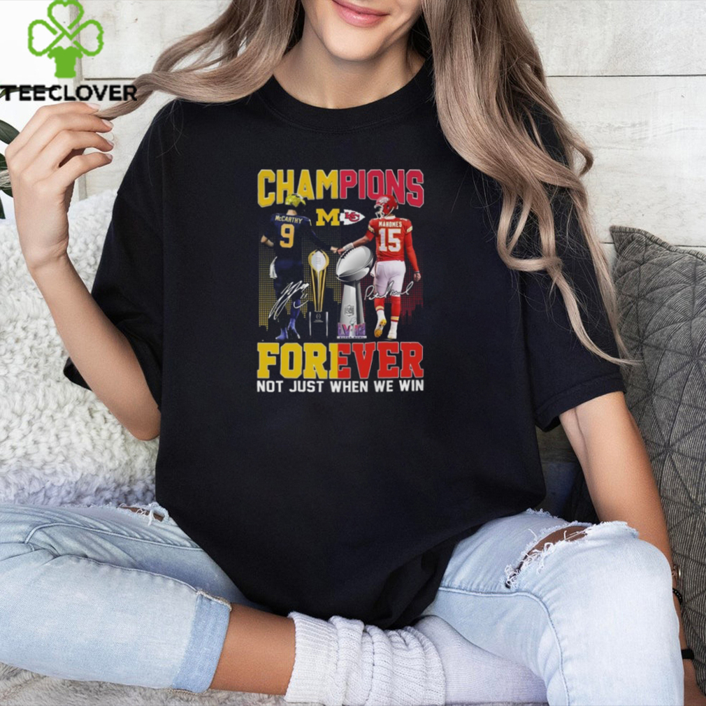 Official champions Jj Mccarthy And Patrick Mahomes Forever Not Just When We Win Signatures Shirt Official champions Jj Mccarthy And Patrick Mahomes Forever Not Just When We Win Signatures Shirt