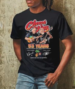 Official cheech and Chong 53 years 1971 2024 thank you for the memories signatures shirt