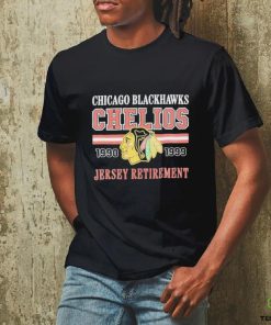 Official chicago Blackhawks 1990 1999 Chelios Jersey Retirement Shirt