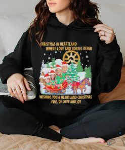 Official christmas In Heartland Where Love And Horse Reign Shirt