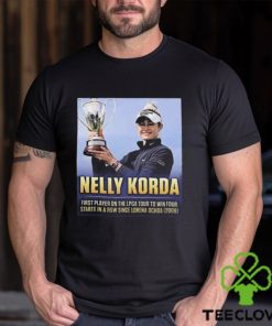 Official congratulations to nelly korda is the first player on the lpga tour to win 4 starts in a row hoodie, sweater, longsleeve, shirt v-neck, t-shirt