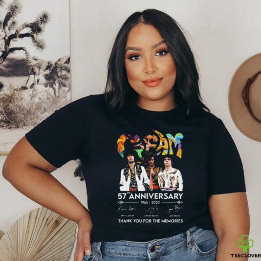 Official cream Band 57th Anniversary 1966 – 2023 Thank You For The Memories T Shirt