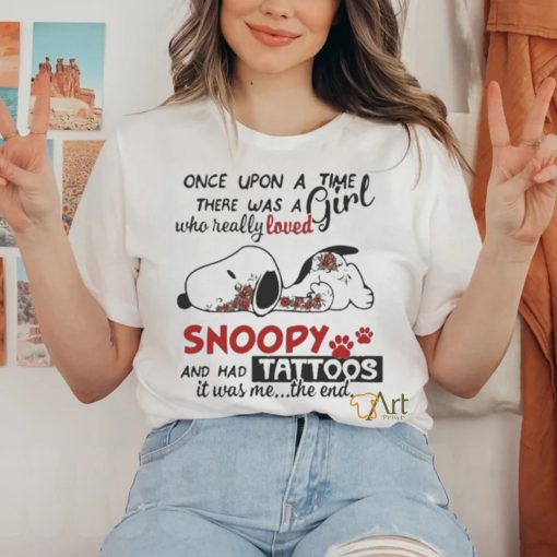 Official cute Snoopy A Girl Who Really Loved Snoopy Mom T Shirt