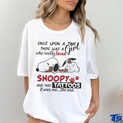 Official cute Snoopy A Girl Who Really Loved Snoopy Mom T Shirt