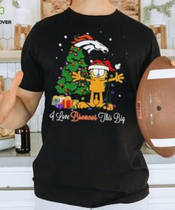 Official denver Broncos Garfield I Love Texans This Big Ugly Christmas T Shirt