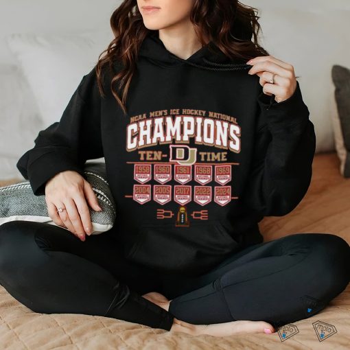 Official denver Pioneers 10 Time NCAA Men’s Ice Hockey National Champions Banner Shirt
