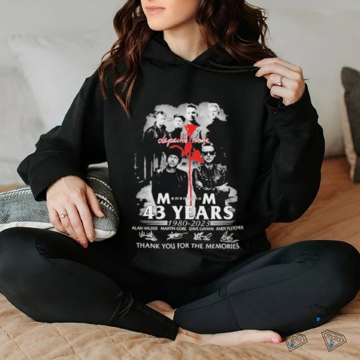 Official depeche Mode 43rd Anniversary 1980 2023 Thank You For The Memories Signatures T Shirt