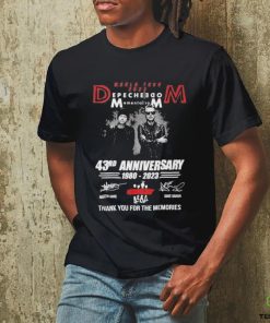 Official depeche Mode Memento Mori 43rd Anniversary 1980 2023 Thank You For The Memories Signatures T Shirt