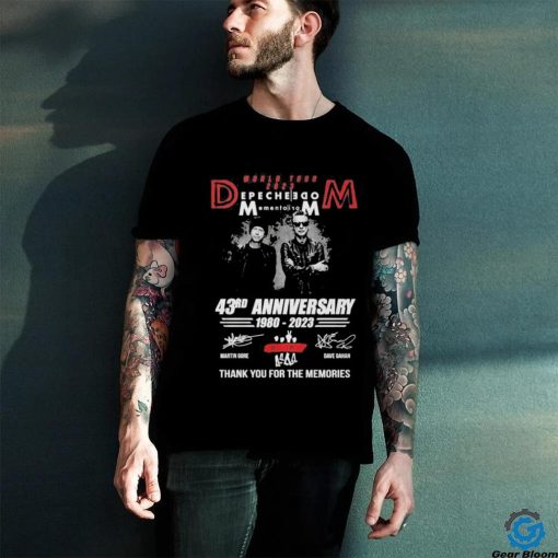 Official depeche Mode Memento Mori 43rd Anniversary 1980 2023 Thank You For The Memories Signatures T Shirt