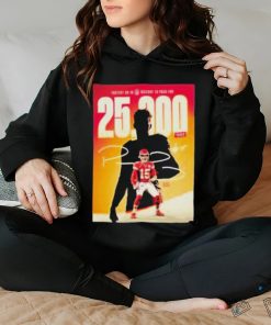 Official fastest Qb In Nfl History To Pass 25000 Yards Congratulations Patrick Mahomes Shirt