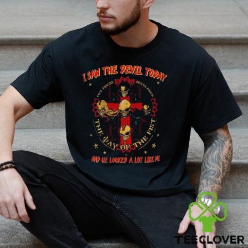 Official five Finger Death Punch I San Devil Today And He Looked A Lot Like Me Shirt