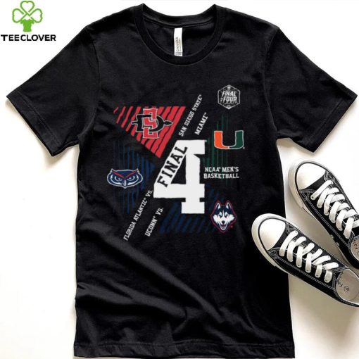 Official florida Atlantic vs San Diego State and Miami vs UConn 2023 NCAA Men’s Basketball Tournament March Madness Final Four Group T Shirt