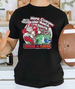 Official georgia Bulldogs Here Comes the Red & Black Georgia vs Florida Jacksonville Florida 10 28 2023 Shirt