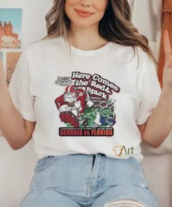 Official georgia Bulldogs Here Comes the Red & Black Georgia vs Florida Jacksonville Florida 10 28 2023 shirt
