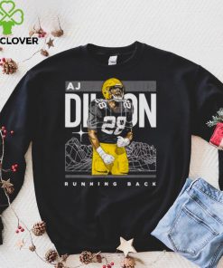 Official green Bay A.J. Dillon cyber running back shirt