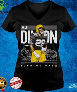 Official green Bay A.J. Dillon cyber running back shirt