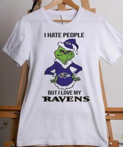 Official grinch I Hate People But I Love My Ravens Shirt