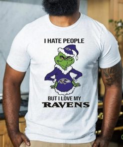 Official grinch I Hate People But I Love My Ravens Shirt