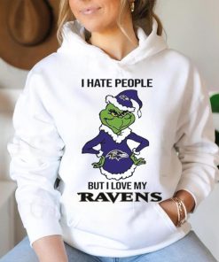 Official grinch I Hate People But I Love My Ravens Shirt