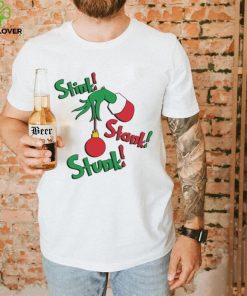 Official grinch hand grinch stink stank stunk 2023 christmas shirt