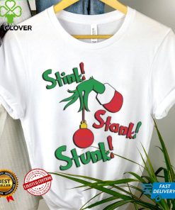 Official grinch hand grinch stink stank stunk 2023 christmas shirt