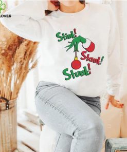 Official grinch hand grinch stink stank stunk 2023 christmas shirt