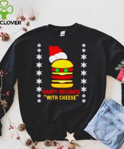Official hamburger happy holidays with cheese shirt hoodie, sweater shirt
