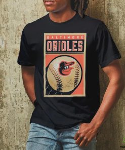 Official heathered Gray Baltimore Orioles Team Baseball Card T Shirt