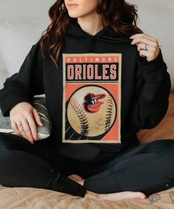 Official heathered Gray Baltimore Orioles Team Baseball Card T Shirt