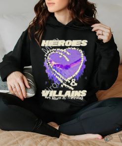 Official heroes and villains an album by metrooo new york ny hearts on fire 2023 shirt