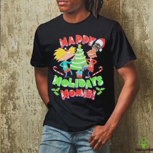 Official hey Arnold Happy Holidays Homie Christmas T hoodie, sweater, longsleeve, shirt v-neck, t-shirt