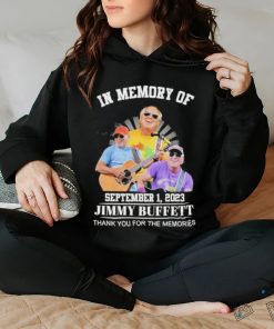 Official in memory of september 01 2023 jimmy buffett thank you for the memories shirt