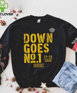 Official iowa Basketball Down goes No.1 Shirt