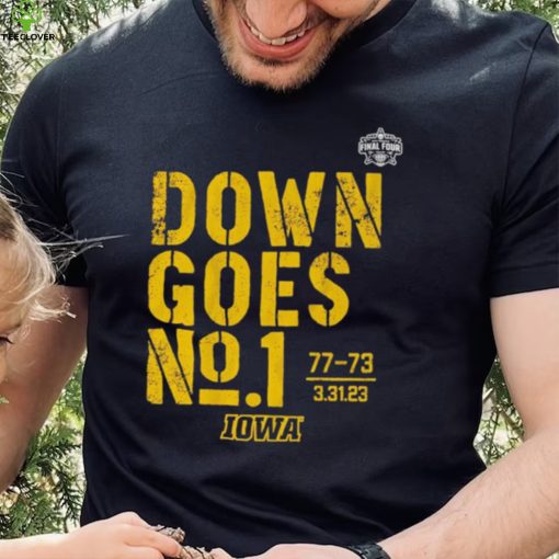 Official iowa Basketball Down goes No.1 Shirt