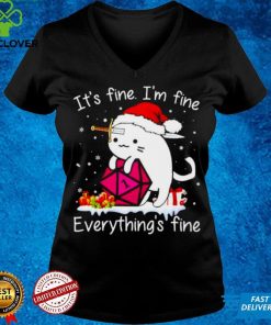 Official it's fine Im fine everythings fine Christmas shirt hoodie, Sweater