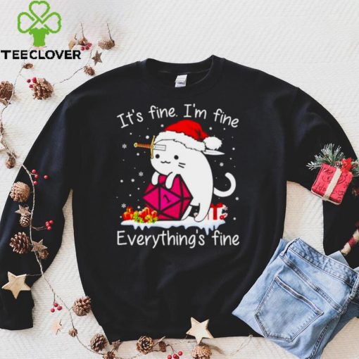 Official it's fine Im fine everythings fine Christmas hoodie, sweater, longsleeve, shirt v-neck, t-shirt hoodie, Sweater
