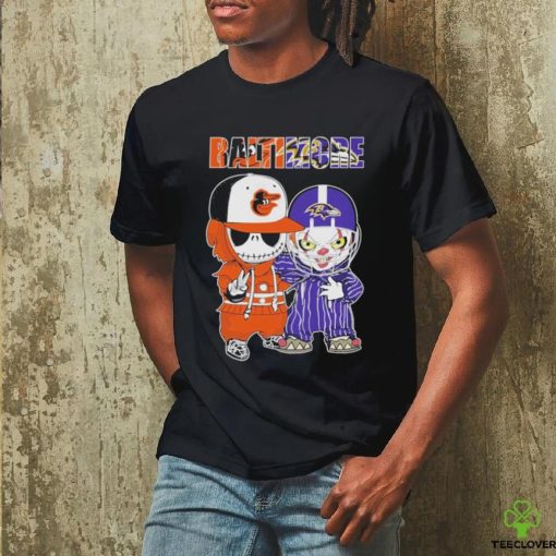 Official jack Skellington Baltimore Orioles And Pennywise Baltimore Ravens Baltimore City Shirt