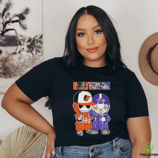 Official jack Skellington Baltimore Orioles And Pennywise Baltimore Ravens Baltimore City Shirt