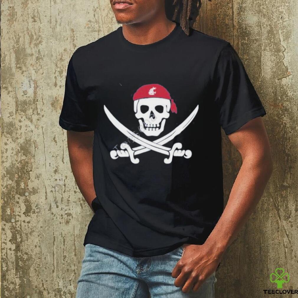Jake Dickert Wearing Wsu Golf Pirate Skull Shirt - Yeswefollow