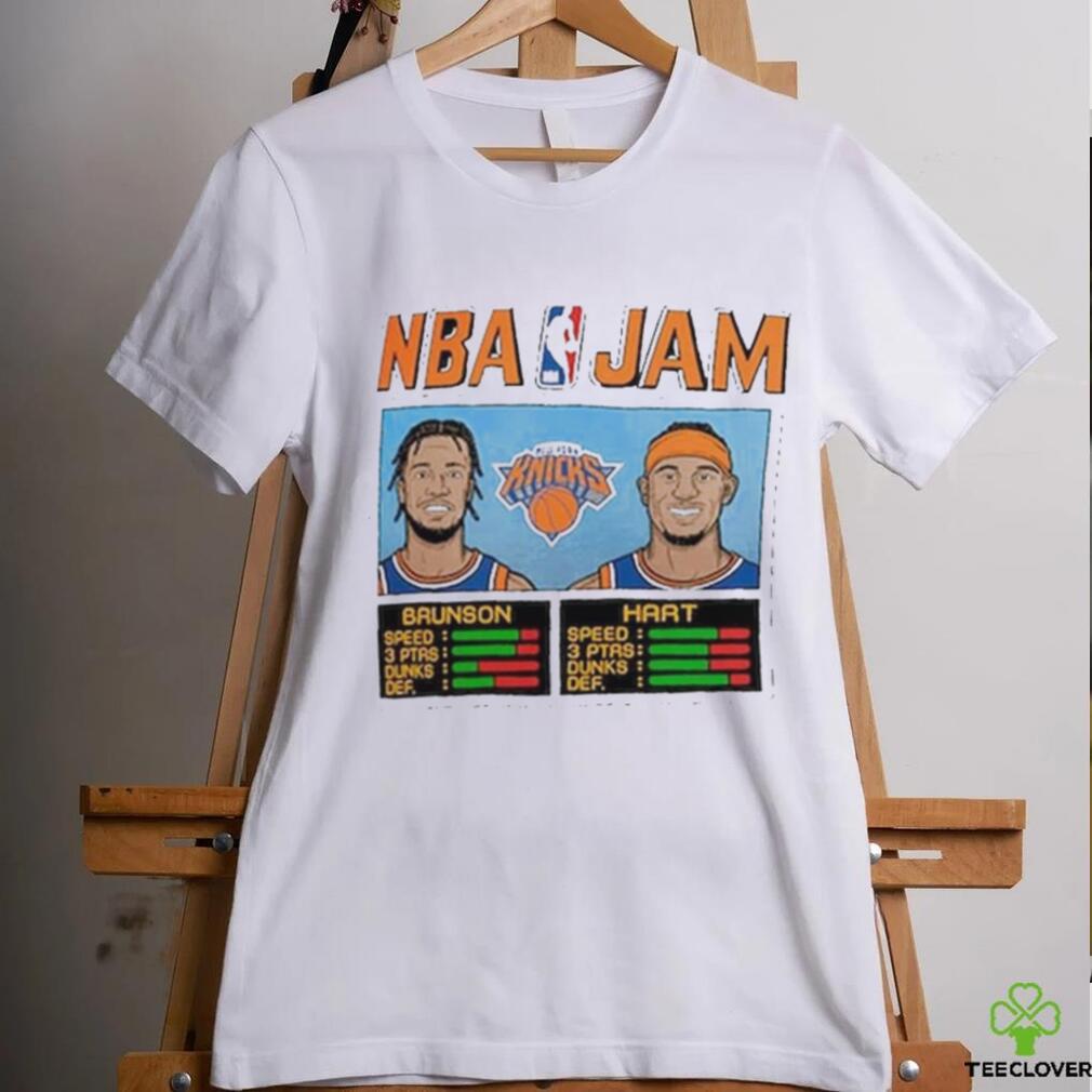 Official jalen Brunson Josh Hart New York Knicks Homage Unisex Nba Jam T Shirt Official jalen Brunson Josh Hart New York Knicks Homage Unisex Nba Jam T Shirt
