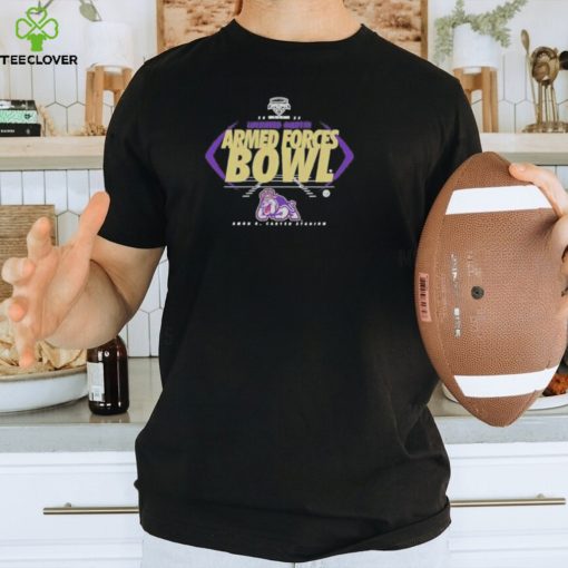 Official james Madison Dukes Lockheed Martin Armed Forces Bowl Amon G Carter Stadium 2023 Logo T Shirt