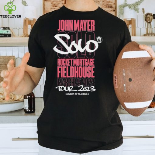 Official john Mayer Solo Rocket Mortgage Fieldhouse Cleveland Event Tour 2023 Number Of Players 1 T Shirts