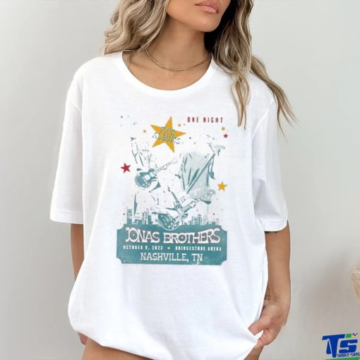 Official jonas Brothers Five Albums One Night Oct 09 2023 Bridgestone Arena Nashville Shirt