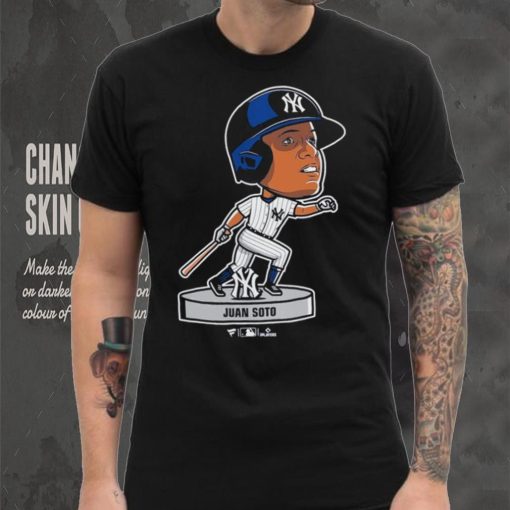 Official juan Soto New York Yankees Navy Bobblehead T Shirt