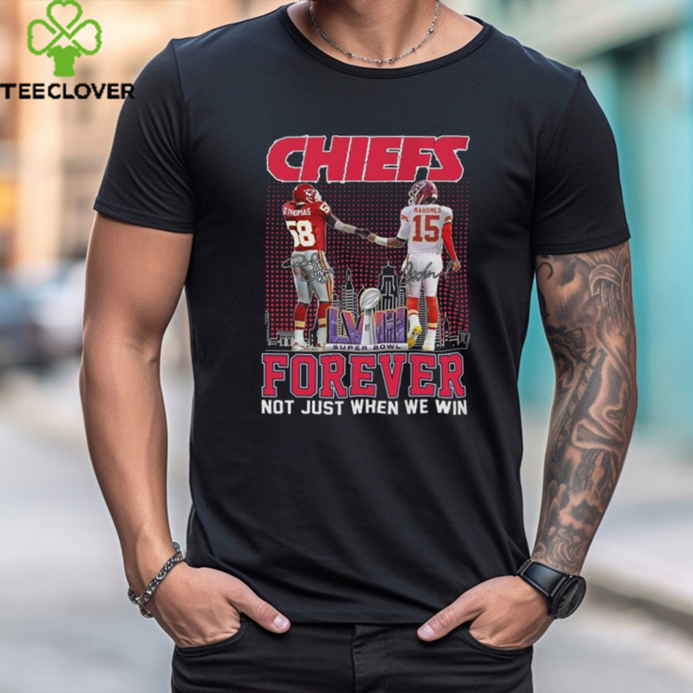 Official kansas City Chiefs Derrick Thomas And Patrick Mahomes Forever Not Just When We Win Signatures Shirt Official kansas City Chiefs Derrick Thomas And Patrick Mahomes Forever Not Just When We Win Signatures Shirt