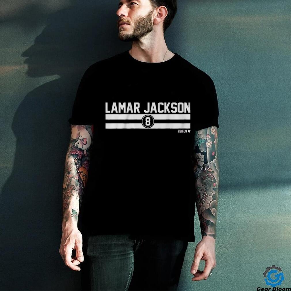 Official lamar Jackson Name Number Stripe Shirt Official lamar Jackson Name Number Stripe Shirt