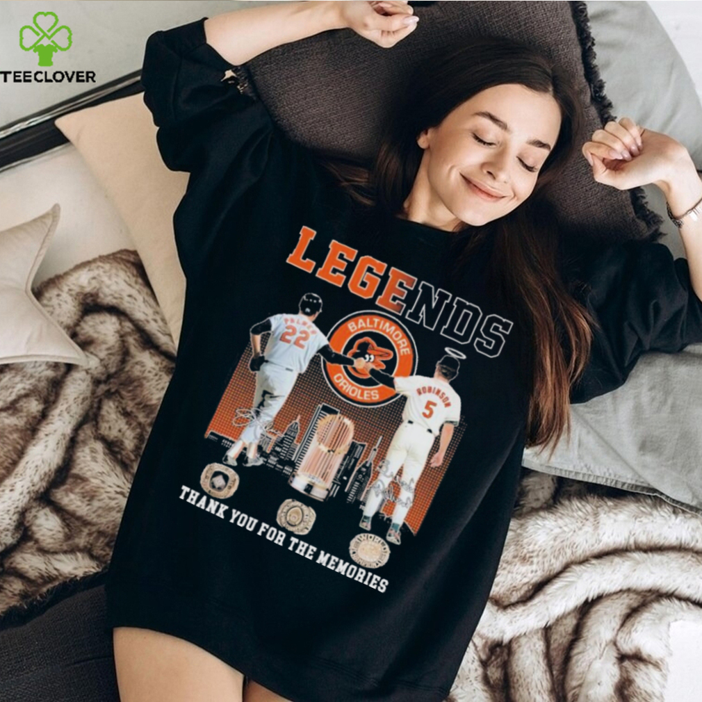 Official palmer and robinson legends baltimore orioles thank you for the  memories shirt, hoodie, sweatshirt for men and women