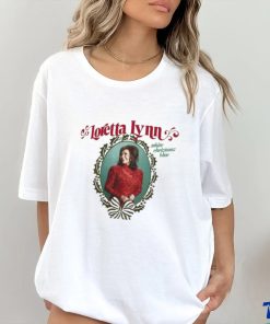 Official loretta Lynn white christmas blue shirt