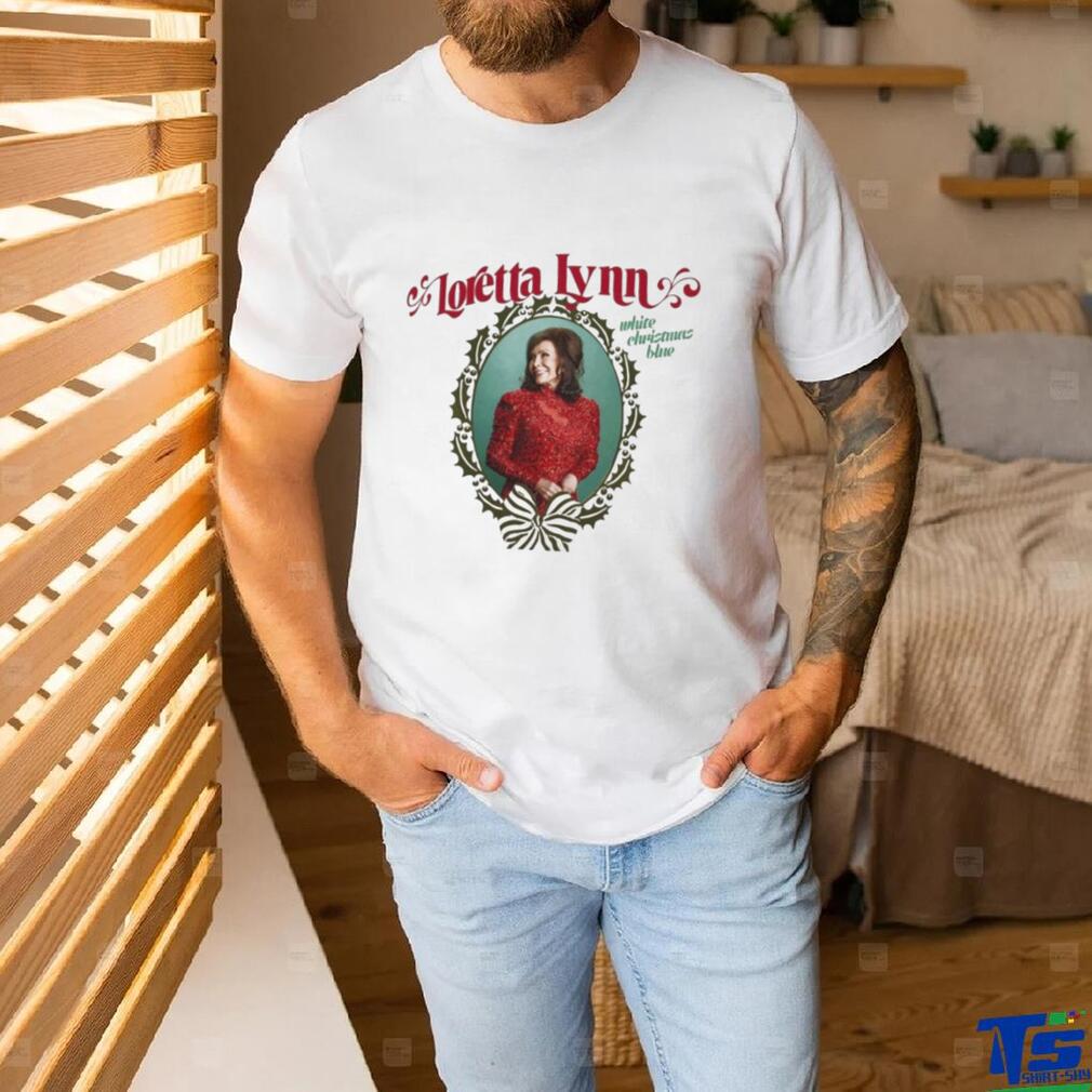 Official loretta Lynn white christmas blue shirt Official loretta Lynn white christmas blue shirt