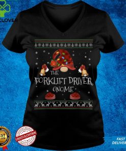 Official mb Forklift Driver Gnome Buffalo Plaid Christmas Ugly Style T Shirt